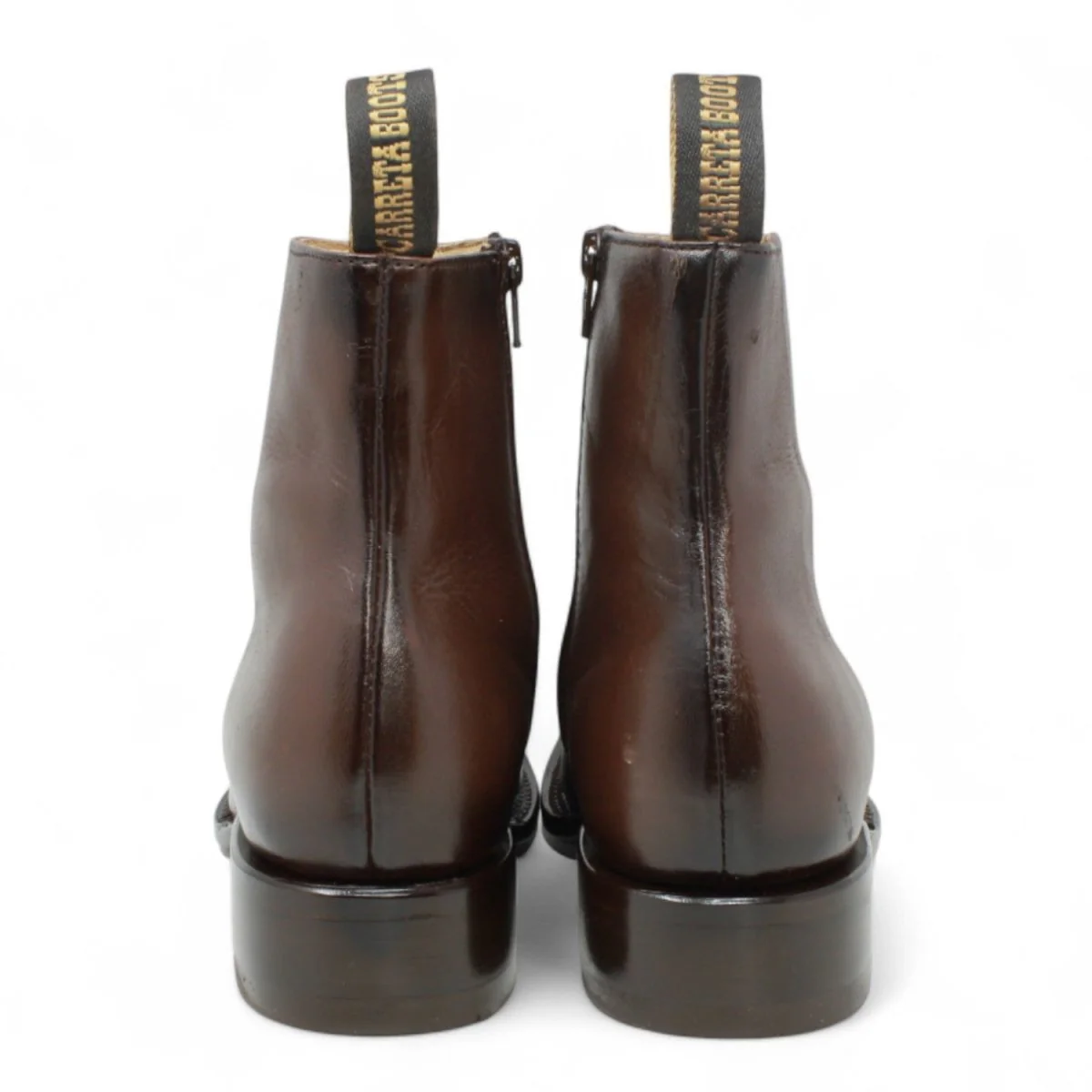 Botin de Piel Punta Dubai Cuadrada Para Hombre Color Cafe-LC266 - Imagen 8