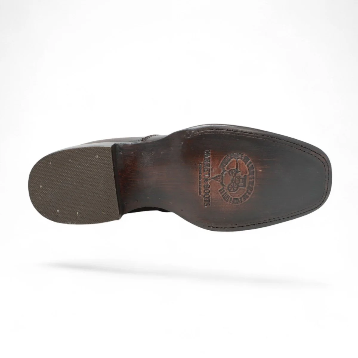 Botin de Piel Punta Dubai Cuadrada Para Hombre Color Cafe-LC266 - Imagen 6