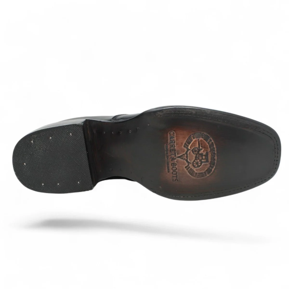 Botin de Piel Punta Dubai Cuadrada Para Hombre Color Negro-LC266 - Imagen 7