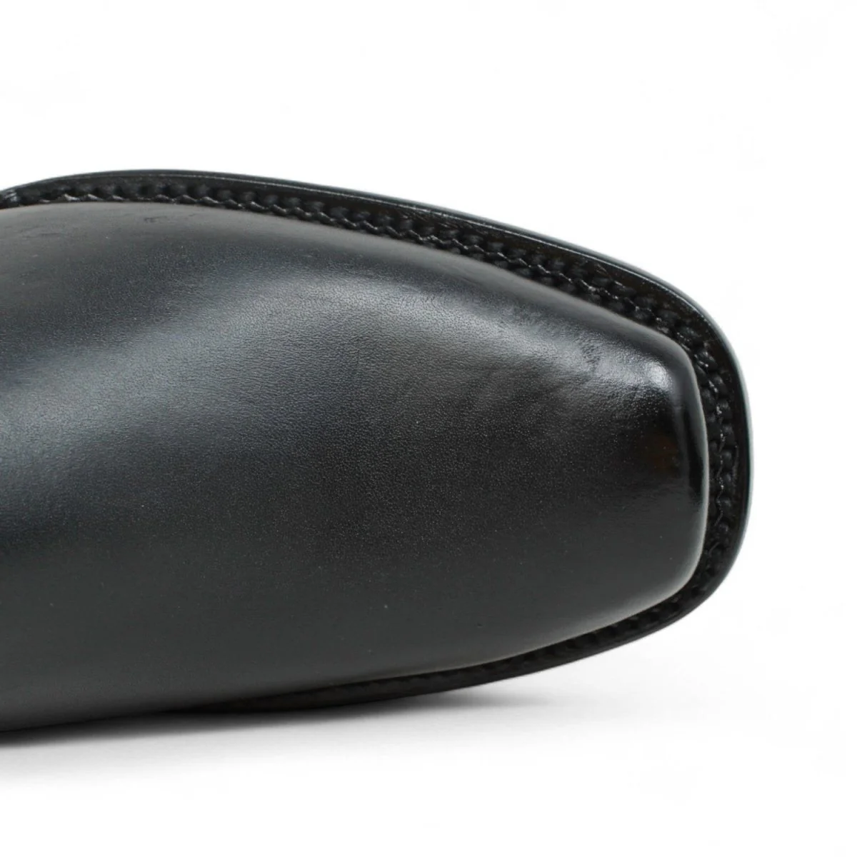 Botin de Piel Punta Dubai Cuadrada Para Hombre Color Negro-LC266 - Imagen 6