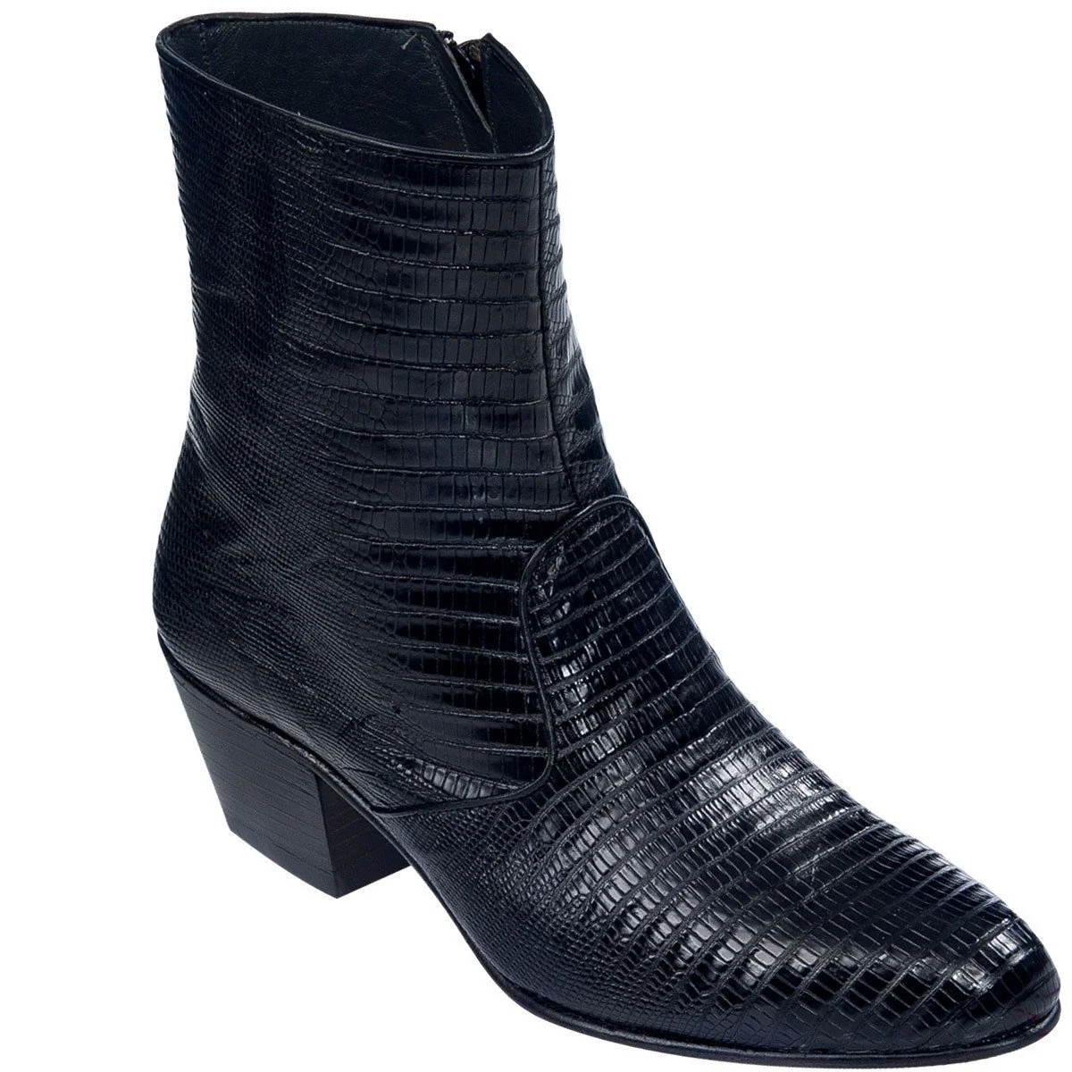 Botines de Armadillo Teju Original Horma Puntal con Zipper Color Negro - Los Altos Boots - Imagen 2