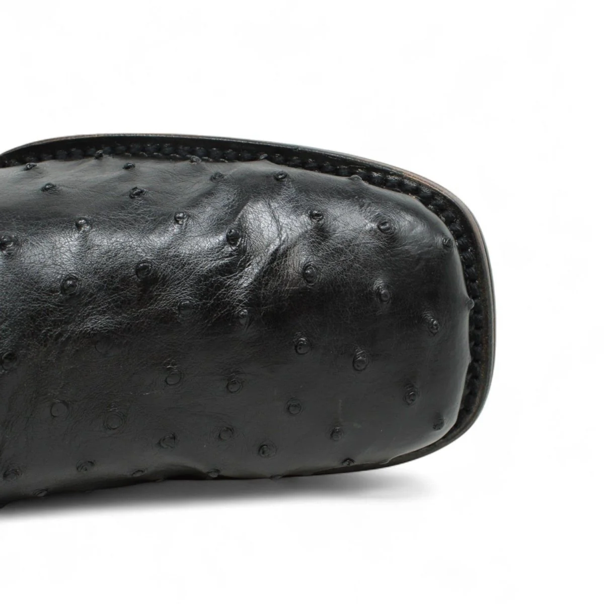 Botin Vaquero de Avestruz Original Horma Cuadrada Color Negro- Vestigium - Imagen 7