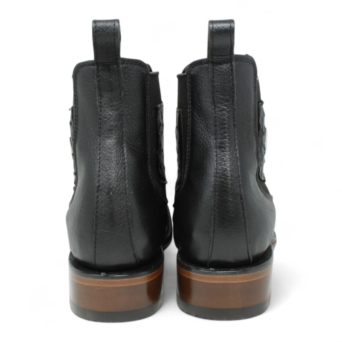 Botin Vaquero de Avestruz Original Horma Cuadrada Color Negro- Vestigium - Imagen 6