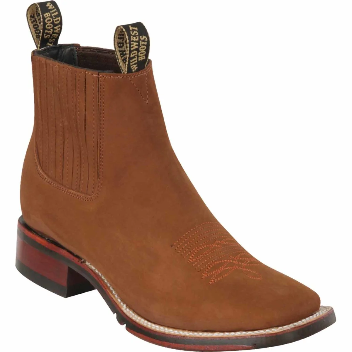 Botines de Gamuza Punta Cuadrada Color Shedron - Wild West Boots - Imagen 2