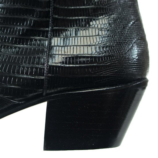 Botines de Armadillo Teju Original Horma Puntal con Zipper Color Negro - Los Altos Boots - Imagen 5