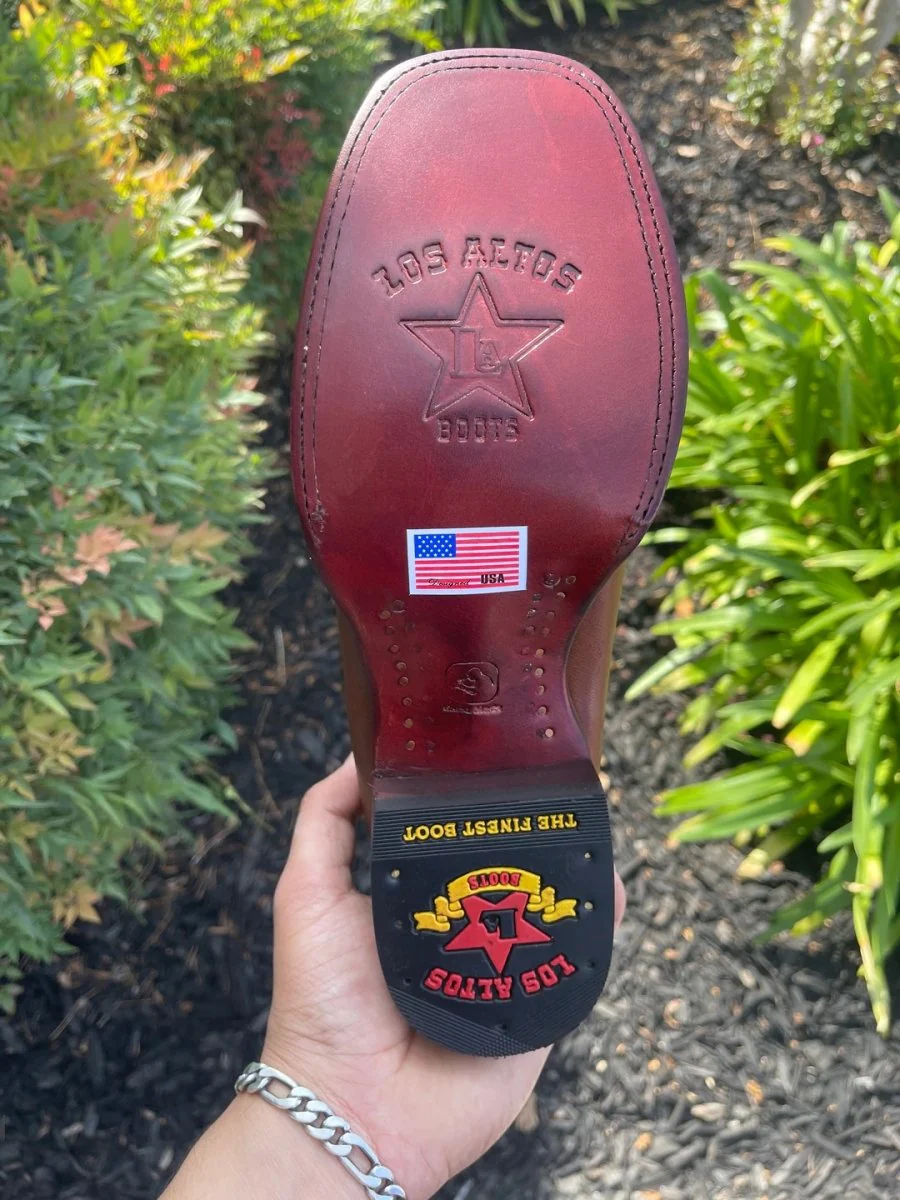 Botines de Piel Original Punta Cuadrada Ancha Color Cafe - Los Altos Boots - Imagen 4