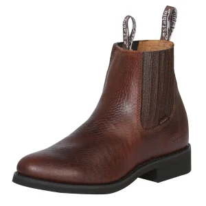 Botines de Trabajo para Hombre Establo en Piel Bull Fight con Suela de Hule