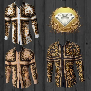 Camisa Vaquera de Moda White Diamonds Estampado