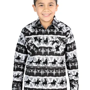 Casual Long-Sleeve Shirt by El General Black 44495