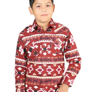 Casual Long-Sleeve Shirt by El General Red 44443