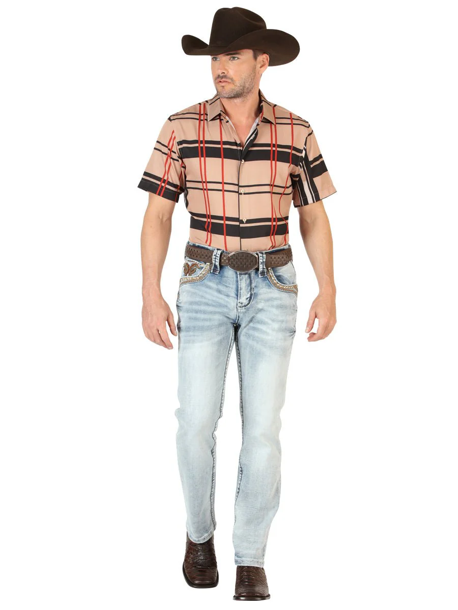 Centenario Men's Premium Denim Boot Cut Pants - Light Blue 45531 - Imagen 3