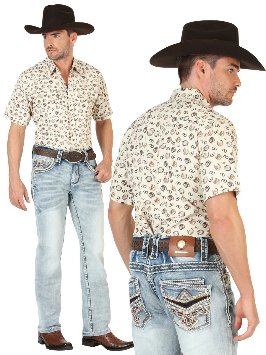 Centenario Men's Premium Denim Boot Cut Pants - Medium Blue 45533 - Imagen 2