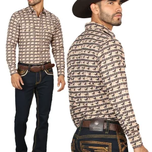 Centenario Men's Rinse Blue Denim with Gold Embroidered Details 45313