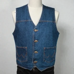 Chaleco de Mezclilla para Hombre con Botones Western