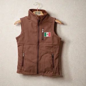 Chaleco Mexico Para Mujer Tipo Ariat Cafe