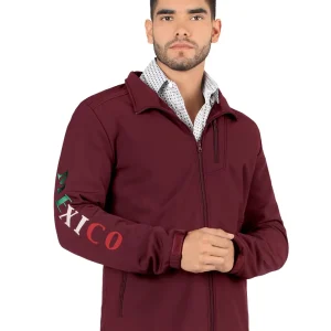 Chamarra de Mexico para Hombre Color Vino Tipo Ariat