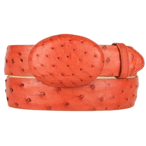 Cinto Vaquero de Avestruz Original Color Cognac - Los Altos Boot