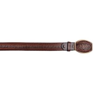 Cinto Casual de Avestruz Original Color Cafe Difuminado - Los Altos Boots