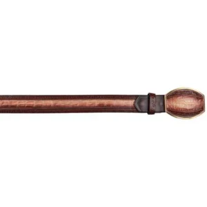 Cinto Casual de Cocodrilo Caiman Panza Original Color Arena Difuminado - Los Altos Boots