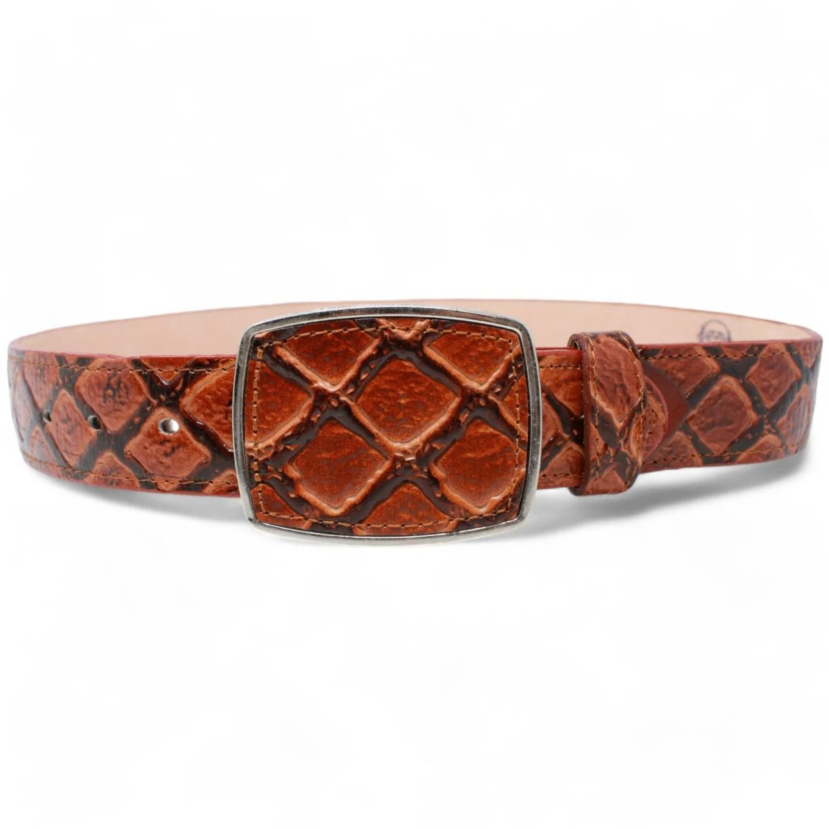 Cinto de Cuero Original Estampado Pirarucu con Hebilla de Metal - Imagen 5