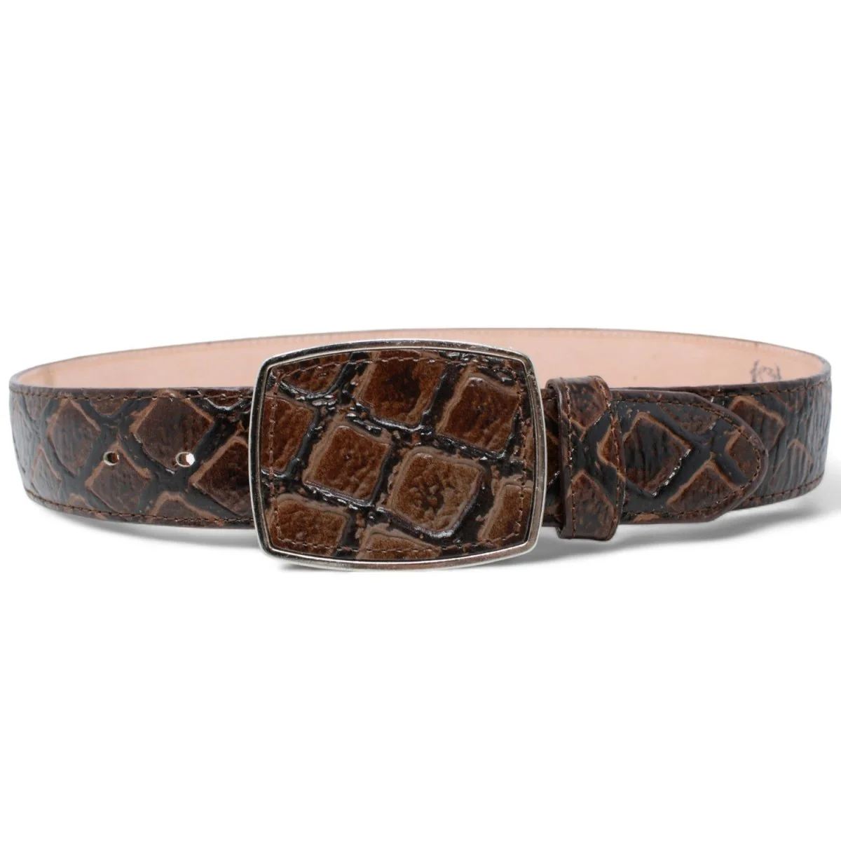 Cinto de Cuero Original Estampado Pirarucu con Hebilla de Metal - Imagen 9