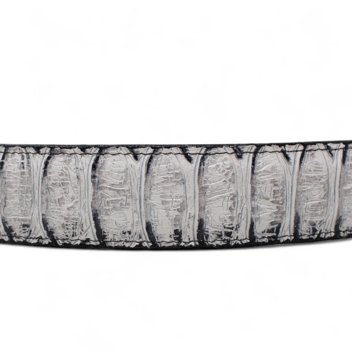 Cinturon de Piel Genuina con Estampado de Piton Jumbo y Hebilla Metálica Texas - Imagen 4