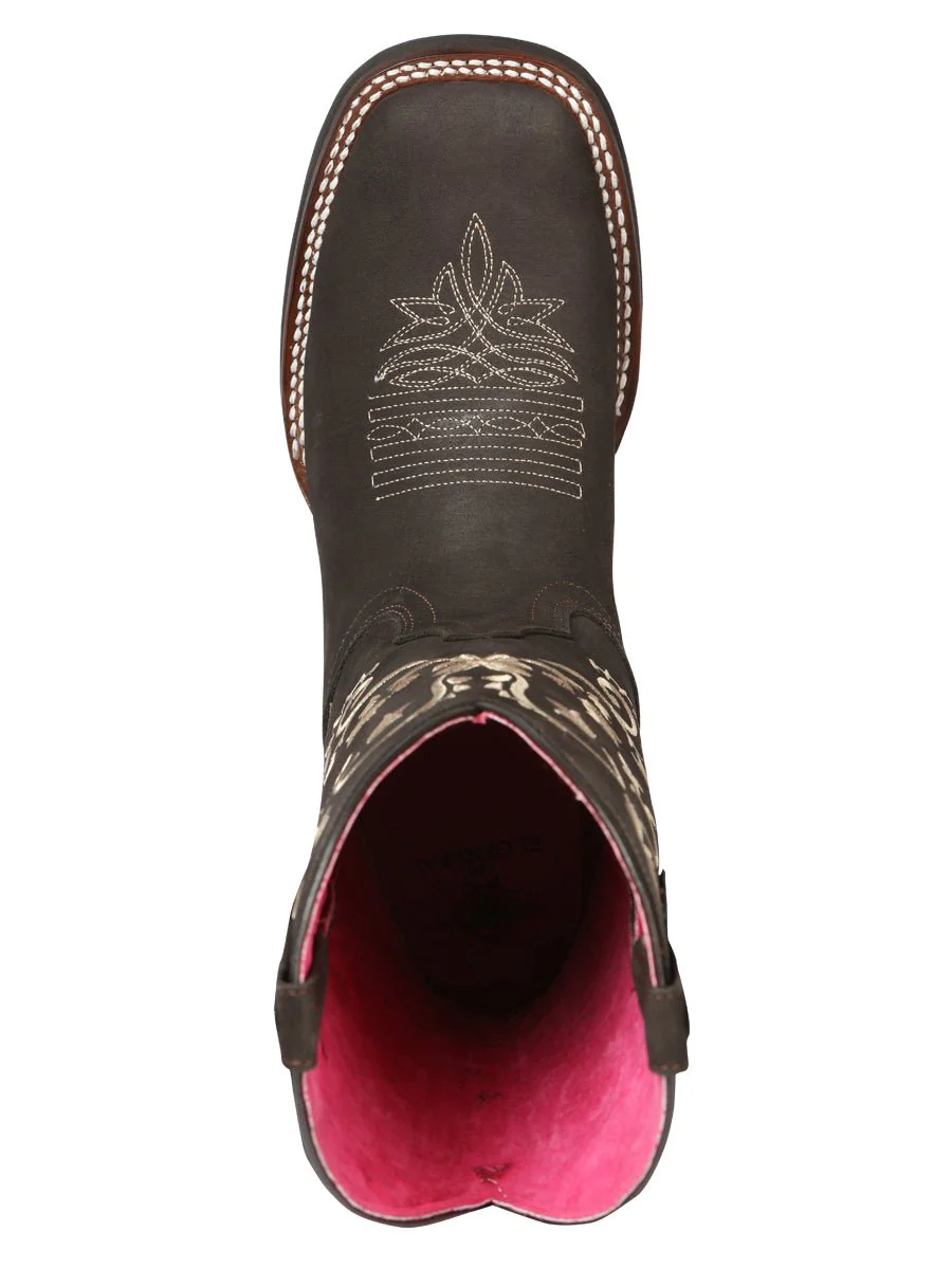 Cowboy Boot - El Geneal Rodeo - Woman - Nobuck Brown 44642 - Imagen 6