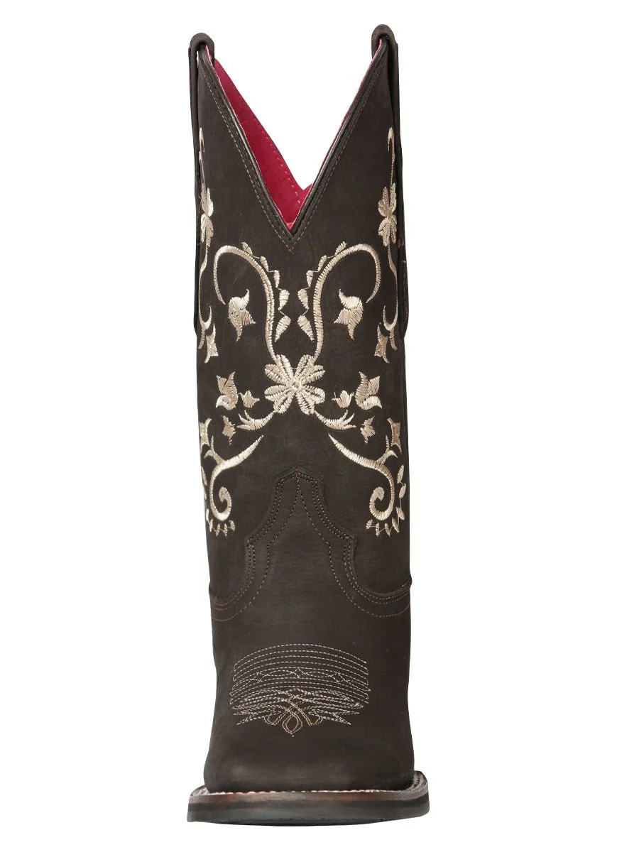 Cowboy Boot - El Geneal Rodeo - Woman - Nobuck Brown 44642 - Imagen 4
