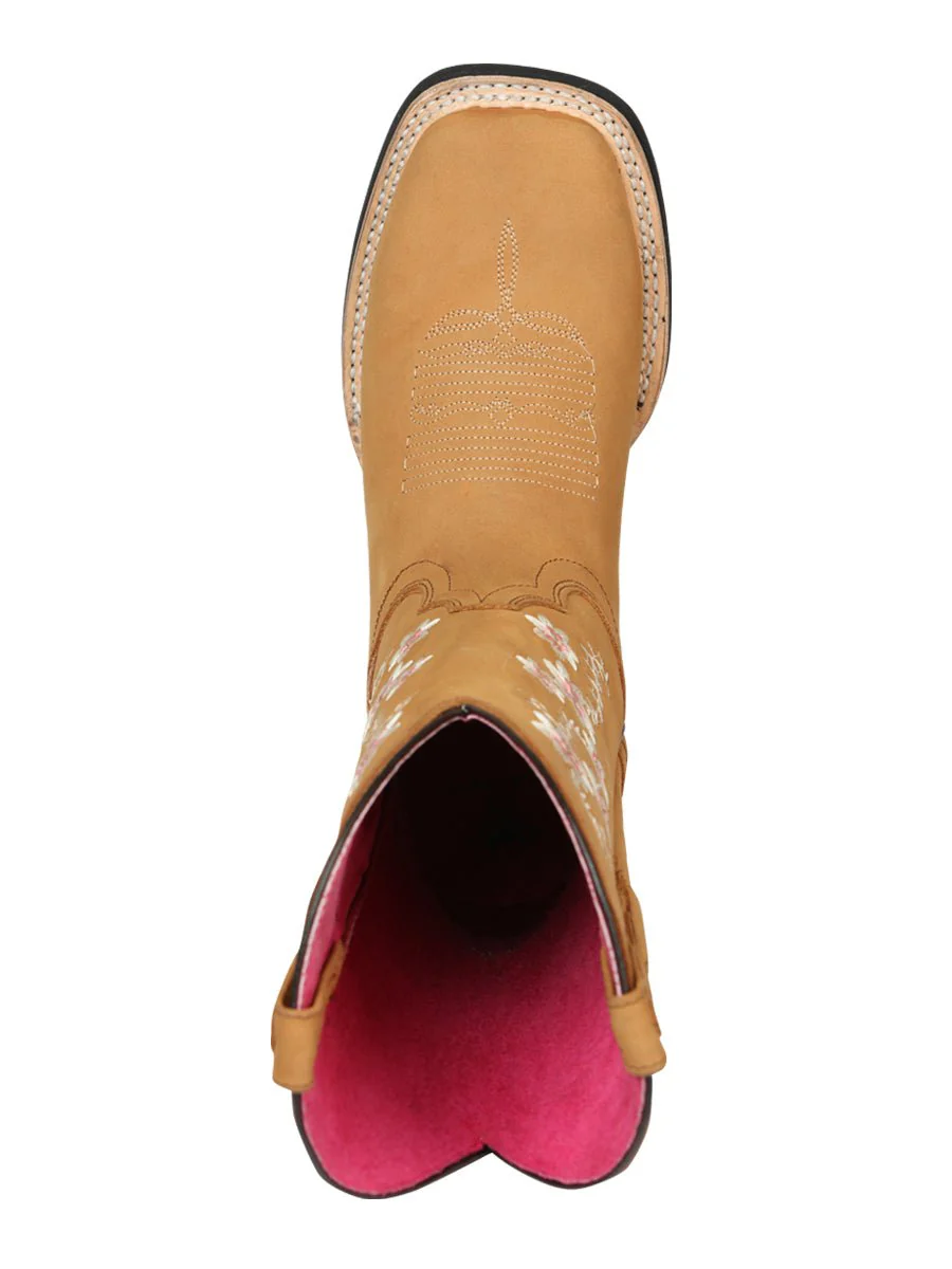 Cowboy Boot - El Geneal Rodeo - Woman Nobuck - Peach 44644 - Imagen 6