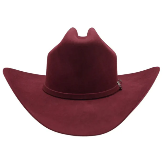 Cowboy Felt Hat 50X Sinaloa Style Burgundy JOE - Imagen 3