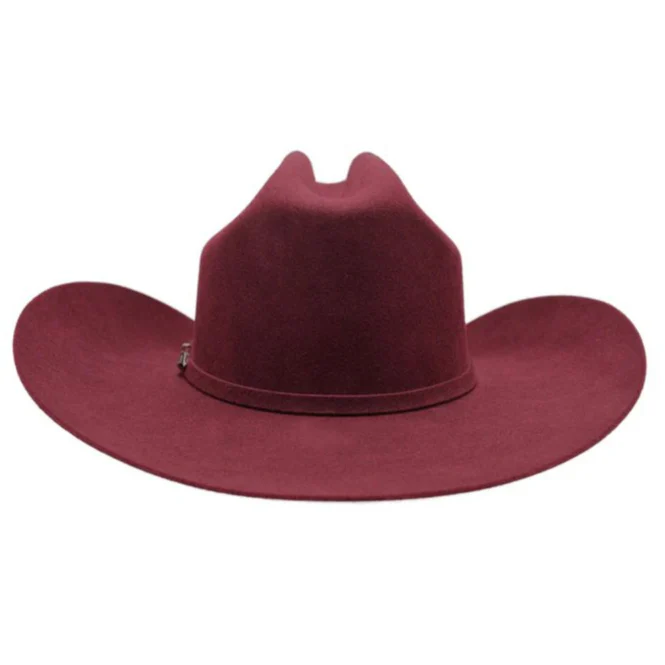 Cowboy Felt Hat 50X Sinaloa Style Burgundy JOE - Imagen 4