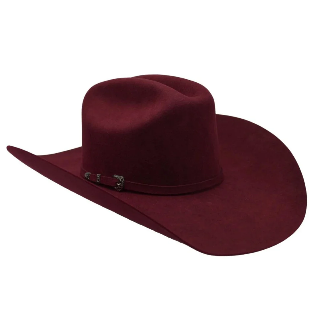 Cowboy Felt Hat 50X Texas Shape Burgundy