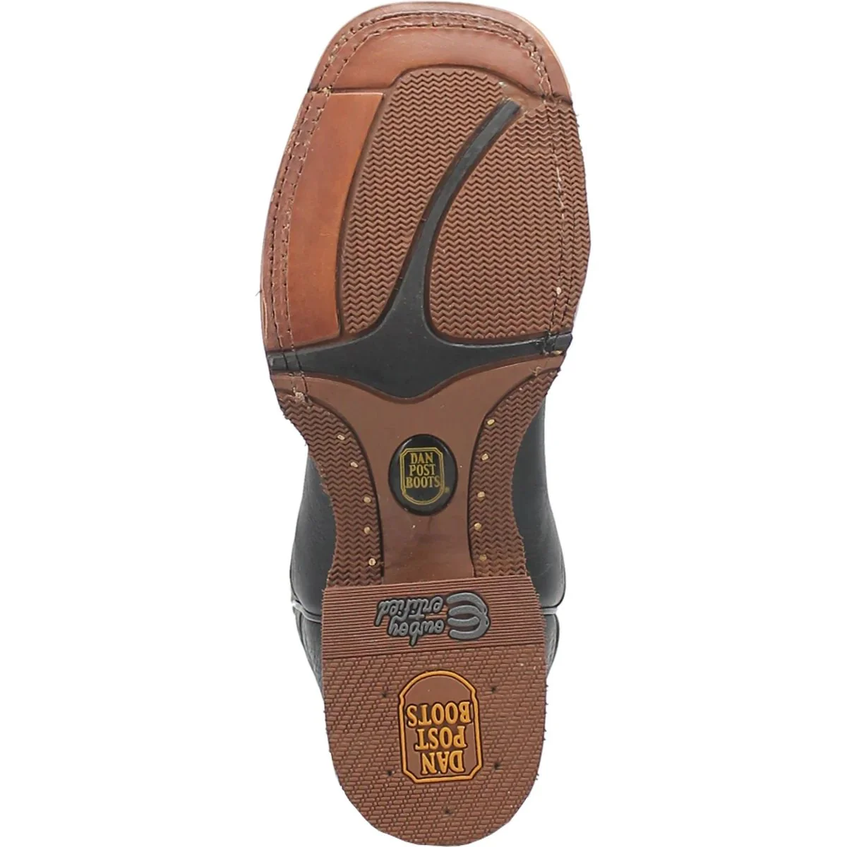 Dan Post Men's Milo Genuine Leather Square Toe Boots - Black - Imagen 6