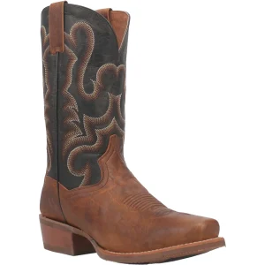 Dan Post Men's Richland Genuine Leather Square Toe Boots - Saddle
