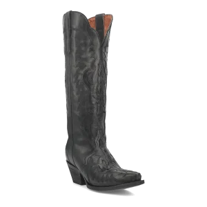 Dan Post Women's Hallie Snip Toe Leather Tall Boots - Black