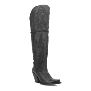 Dan Post Women's Jilted Snip Toe Leather Tall Boots - Black