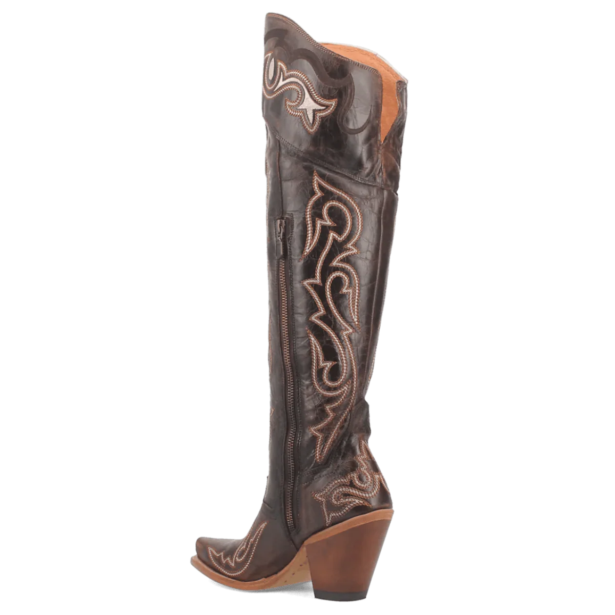 Dan Post Women's Kommotion Snip Toe Leather Tall Boots - Chocolate - Imagen 6