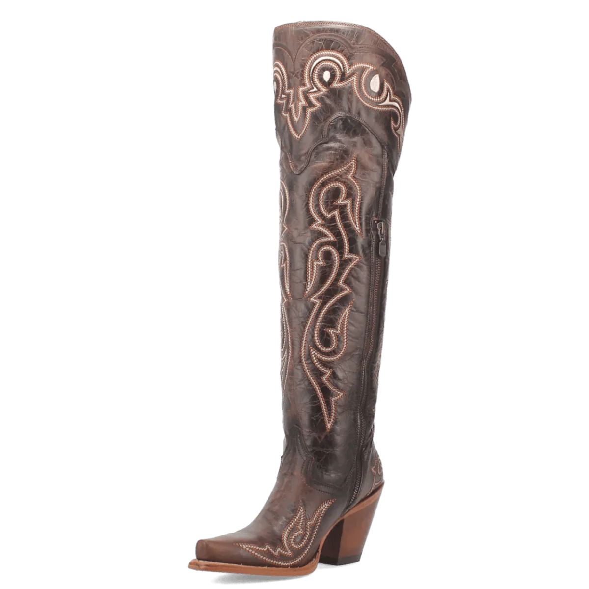 Dan Post Women's Kommotion Snip Toe Leather Tall Boots - Chocolate - Imagen 5