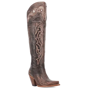 Dan Post Women's Kommotion Snip Toe Leather Tall Boots - Chocolate