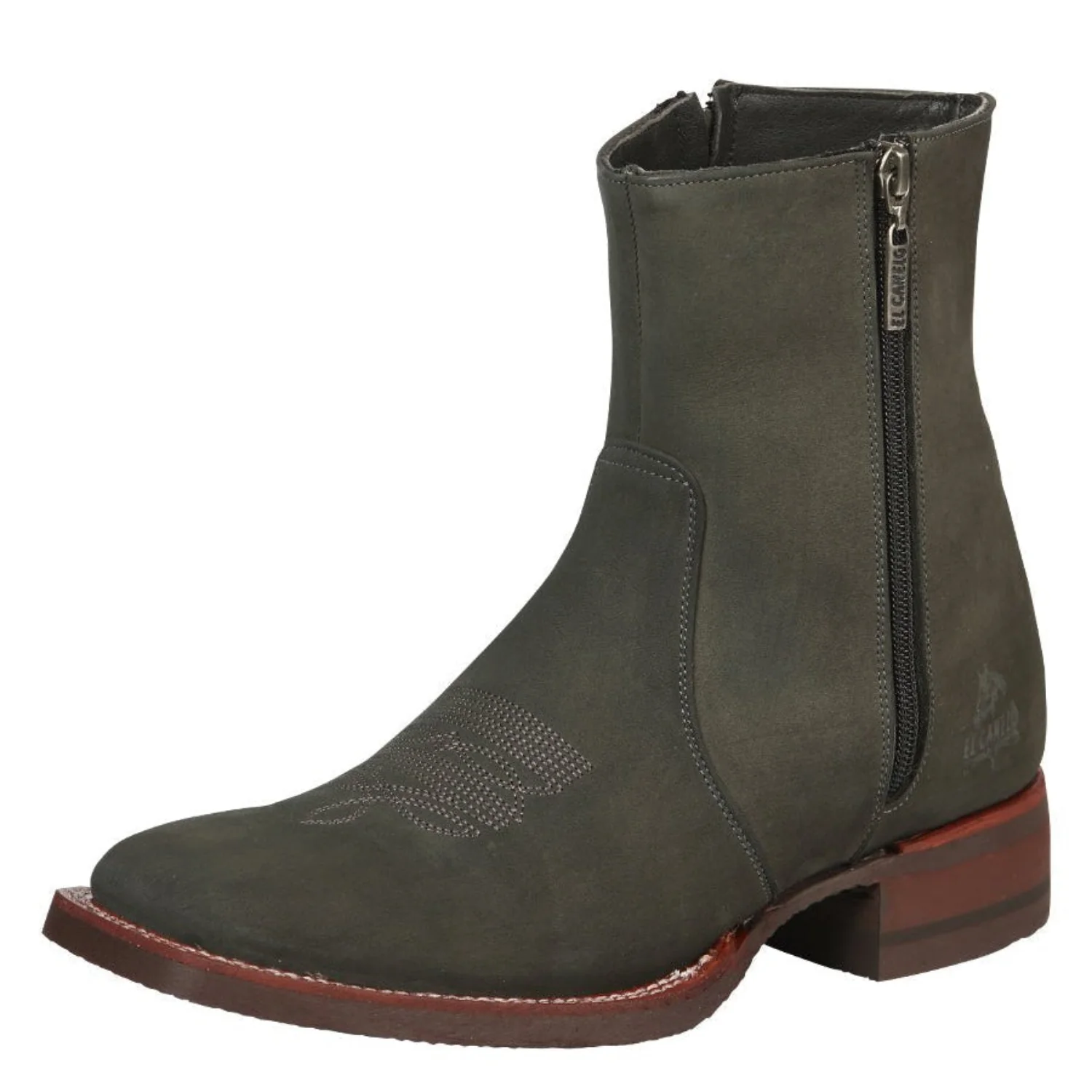 El Canelo Men’s Grey Ankle Boots - Nobuck Gray 45213 - Imagen 2
