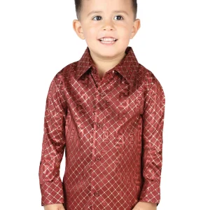 El General Burgundy Casual Long-Sleeve Shirt 44570