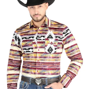 El General - Casual Long Sleeve Shirt - Brown 44487