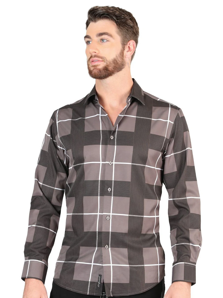 El General Grey Casual Long-Sleeve Shirt 44602 - Imagen 2
