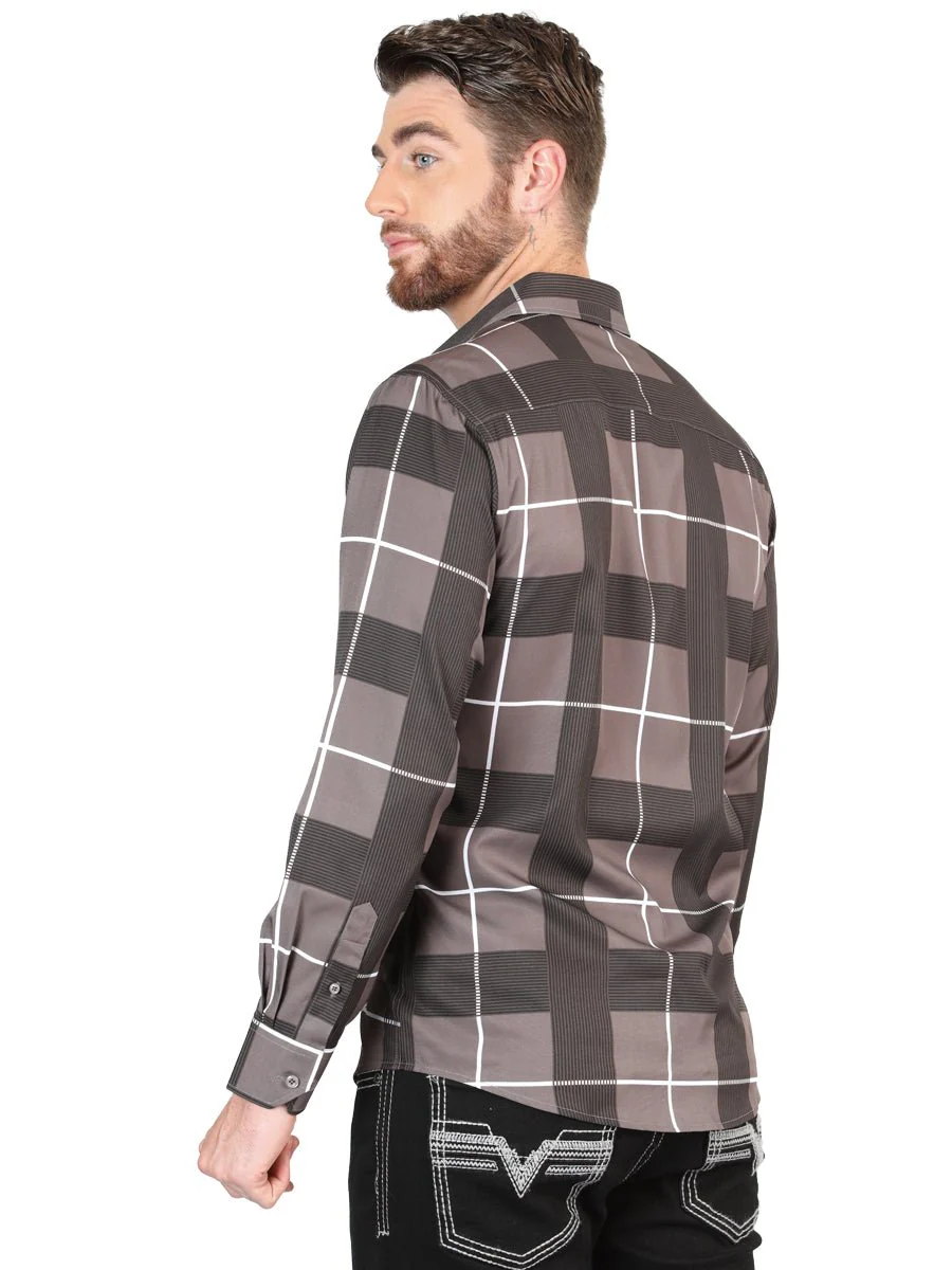 El General Grey Casual Long-Sleeve Shirt 44602 - Imagen 3