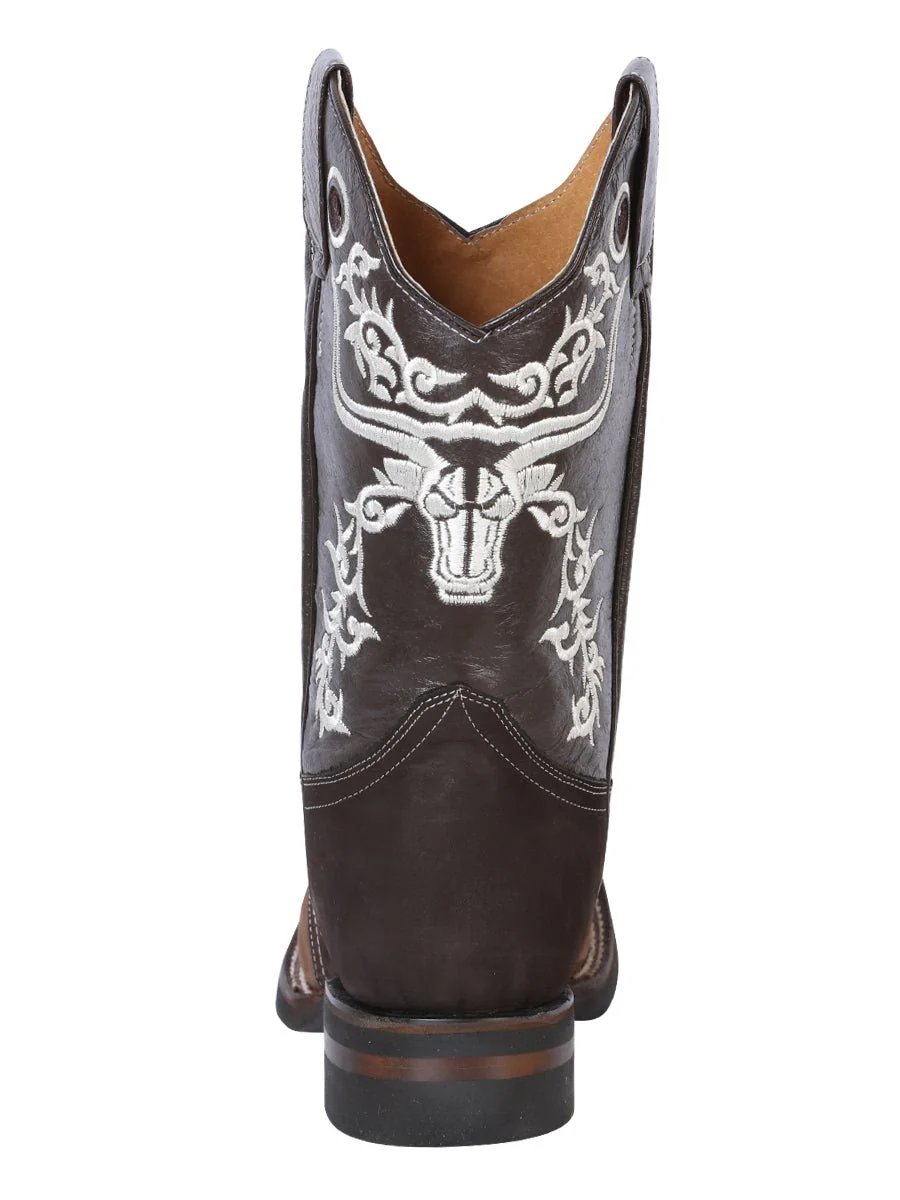 El General Rodeo Boot - Crazy Brown/Dark Brown with Embroidery 34311 - Imagen 5