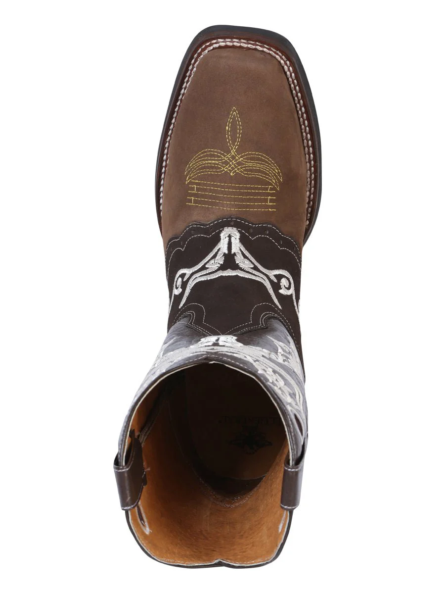 El General Rodeo Boot - Crazy Brown/Dark Brown with Embroidery 34311 - Imagen 6