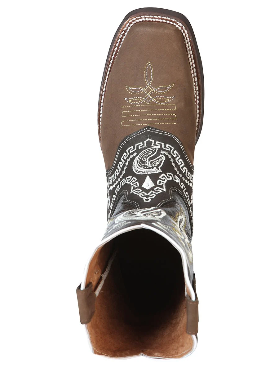 El General Rodeo Boot - Nobuck Dark Brown with Embroidery 51117 - Imagen 5