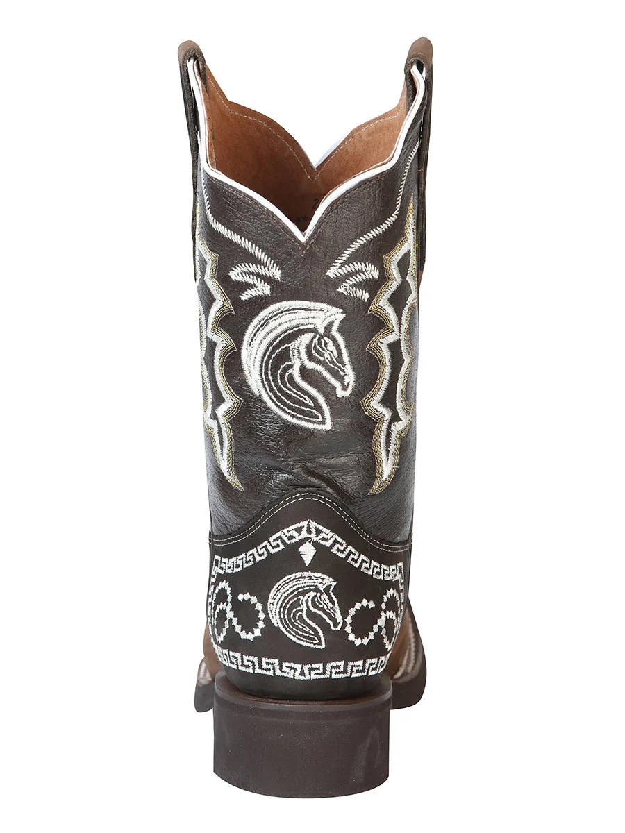 El General Rodeo Boot - Nobuck Dark Brown with Embroidery 51117 - Imagen 4