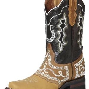 El General Rodeo Boot - Nobuck Honey with Embroidery 51111