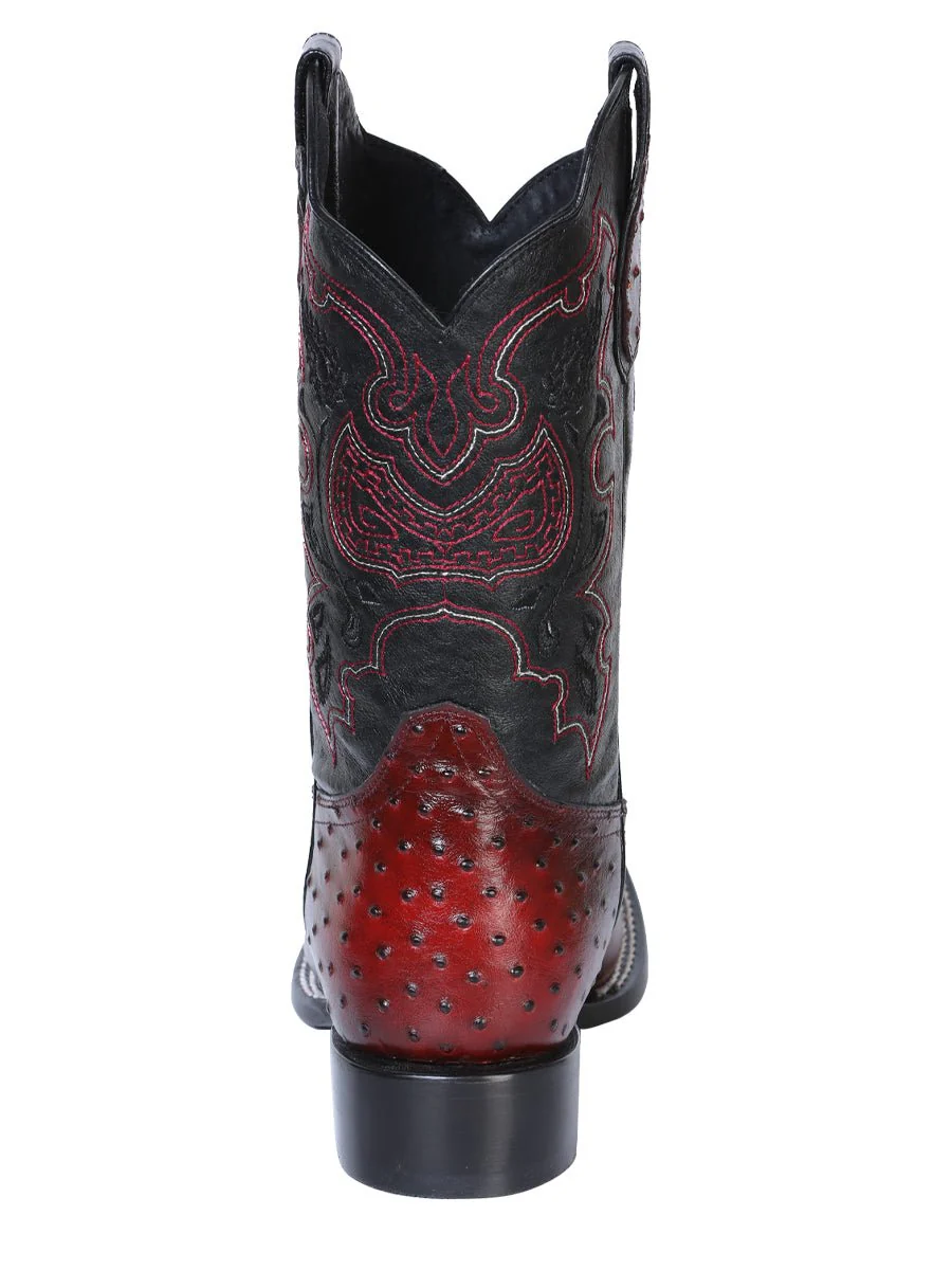 El General Rodeo Boot - Printed Ostrich Burgundy 41901 - Imagen 7